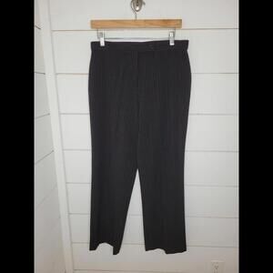Investments size 12 petite black pin stripe straight leg pants